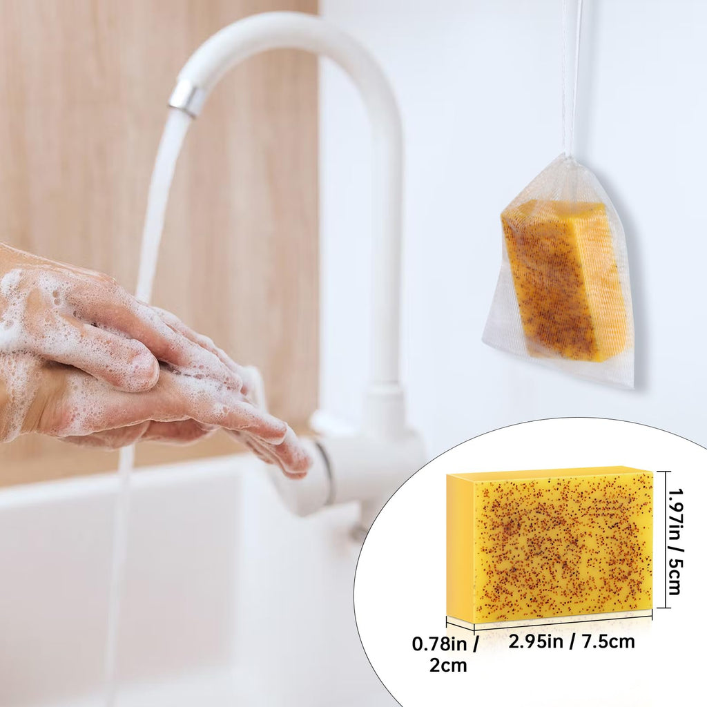 [ Free shopping ] 1/3Pcs Lemon & Turmeric Soap Bar for Dark Spots, Powered by Kojic Acid & Vitamin C for Face/Body