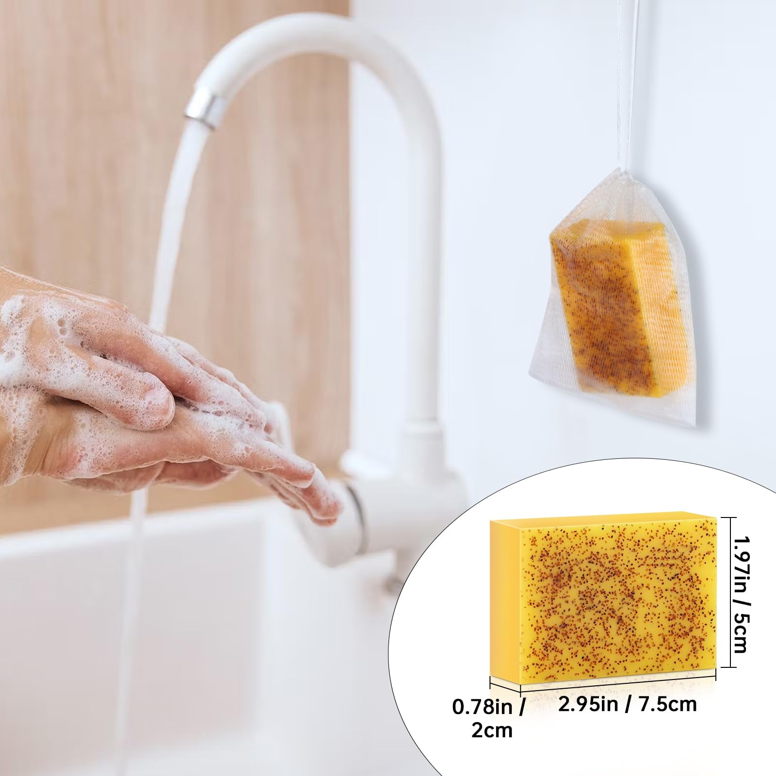 [ Free shopping ] 1/3Pcs Lemon & Turmeric Soap Bar for Dark Spots, Powered by Kojic Acid & Vitamin C for Face/Body