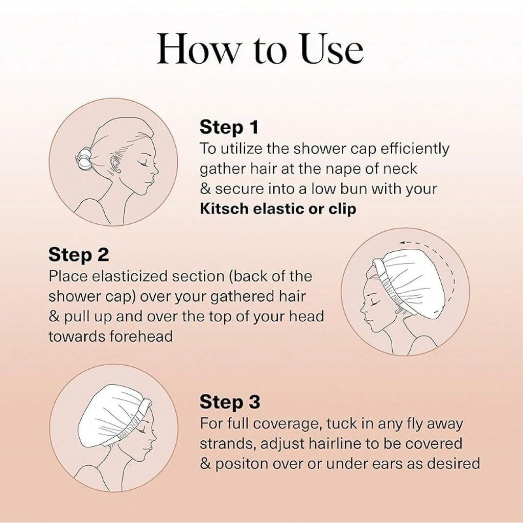 [ Free shopping ] Luxury Shower Caps for Women Reusable Waterproof - Flexi Satin Lined, Large Wide Shower Cap for Women & Men, Adjustable, Stylish Hair Cap for Shower, For Long & Short Hair - Terracotta Checker